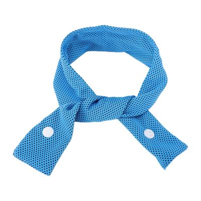Cooling Neck Wrap Lightweight Reusable Cooling Towel with Snap Button for Running Sports Outdoor Activities Sky Blue