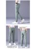 Ice Silk Cool Men's Elastic High Waist Slim Fit Sports Pants - Summer Casual Style 1062