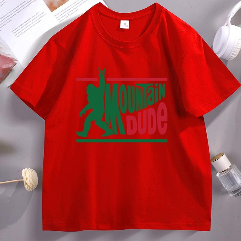 Bigfoot T Shirts Mountain Dude Tshirt Sasquatch TShirt Unisex Women Funny Big Foot Tees Retro Hiking Outdoors Cool Camping Clothes S