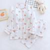 2022 Cotton Gauze Pajama Set with Chest Pads - Summer & Autumn Long Sleeve Women's Homewear