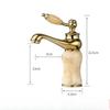 Bathroom Brass and Jade Basin faucet Bathroom Basin faucet Sink Mixer Tap Gold Sink Bath Basin xx