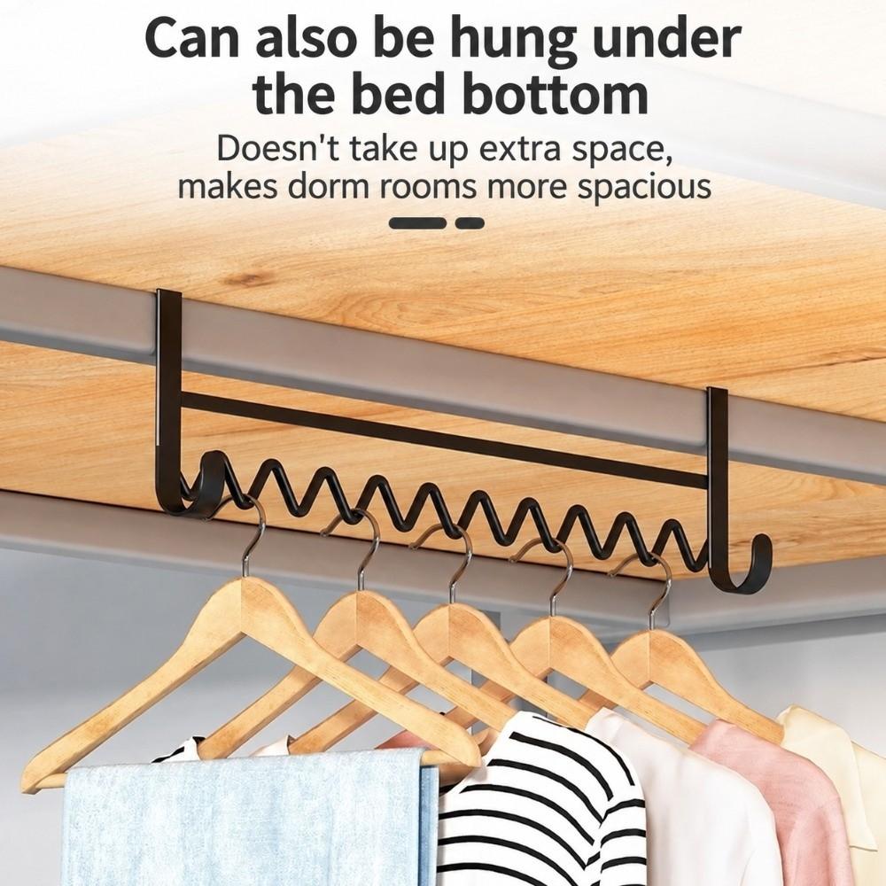 Wave Shape Dorm Hanging Rack Carbon Steel Over Bed Rail Hanger Bunk Bed Hanging Hook  Dorm Storage