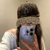 Rhinestone Bowknot Peaked Cap Y2k Sun Hat Fashion Leopard Print Baseball Cap  Sports