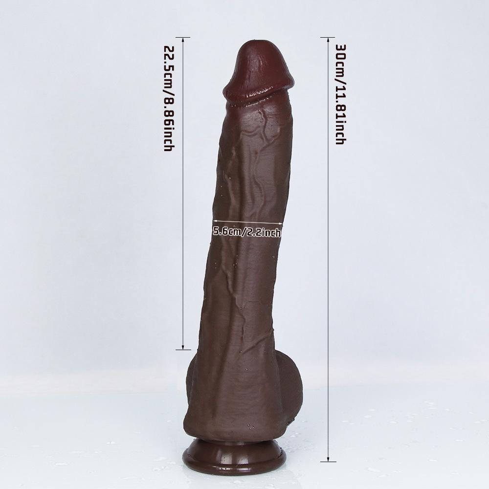 12.6" Realistic Thick Dildo – Soft Liquid Silicone Anal & G-Spot Toy with Strong Suction Cup, Hands-Free Use, Durable & Lifelike Design