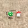 10Pcs Colorful Mixed Mushroom Plant Vegetable Resin Earring Charms Diy Findings 3D Keychain Bracelets Pendant For Jewelry Making