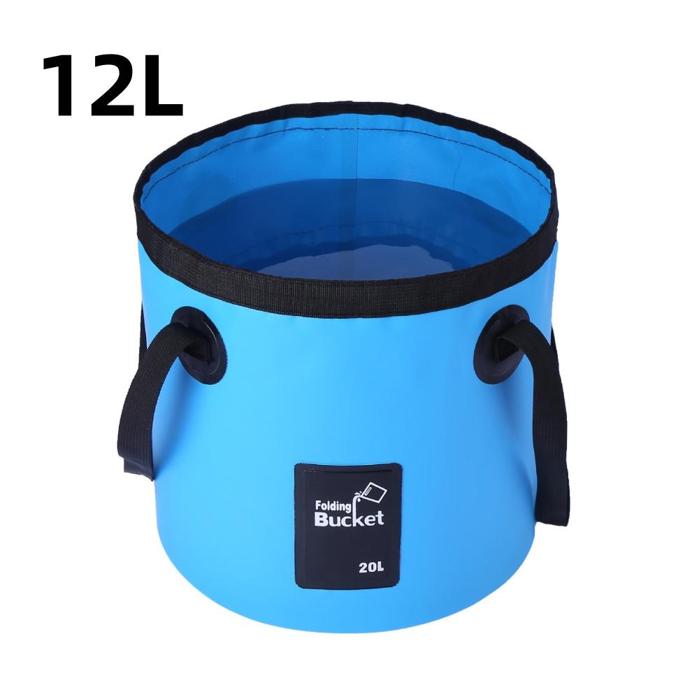 12L Folding Portable Multifunctional Waterproof Outdoor Travel Bucket Storage Container Camping Hiking Car Washing Bucket Camp