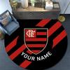 Custom Name Flamengo Round Area Rug,Carpet Rug for Living Room Bedroom Sofa Playroom Decor,Non-slip Floor Mat
