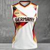Unisex Sleeveless V Neck Pullover T Shirt Casual Football Fan Jersey World Cup Supporter Top Soccer Printed Shirt