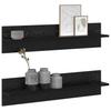 Wall Shelf 2 pcs Black Oak Effect 80 x 11.5 x 18 cm