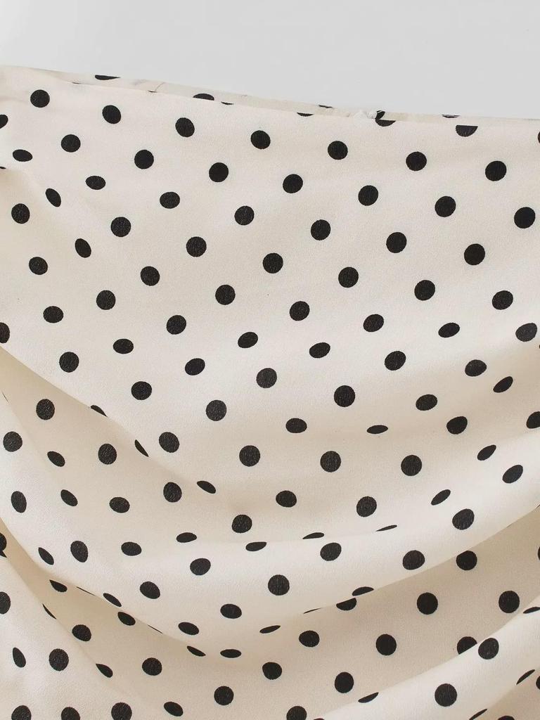 2021 Autumn Women's High Waist Irregular Polka Dot Zipper Skirt