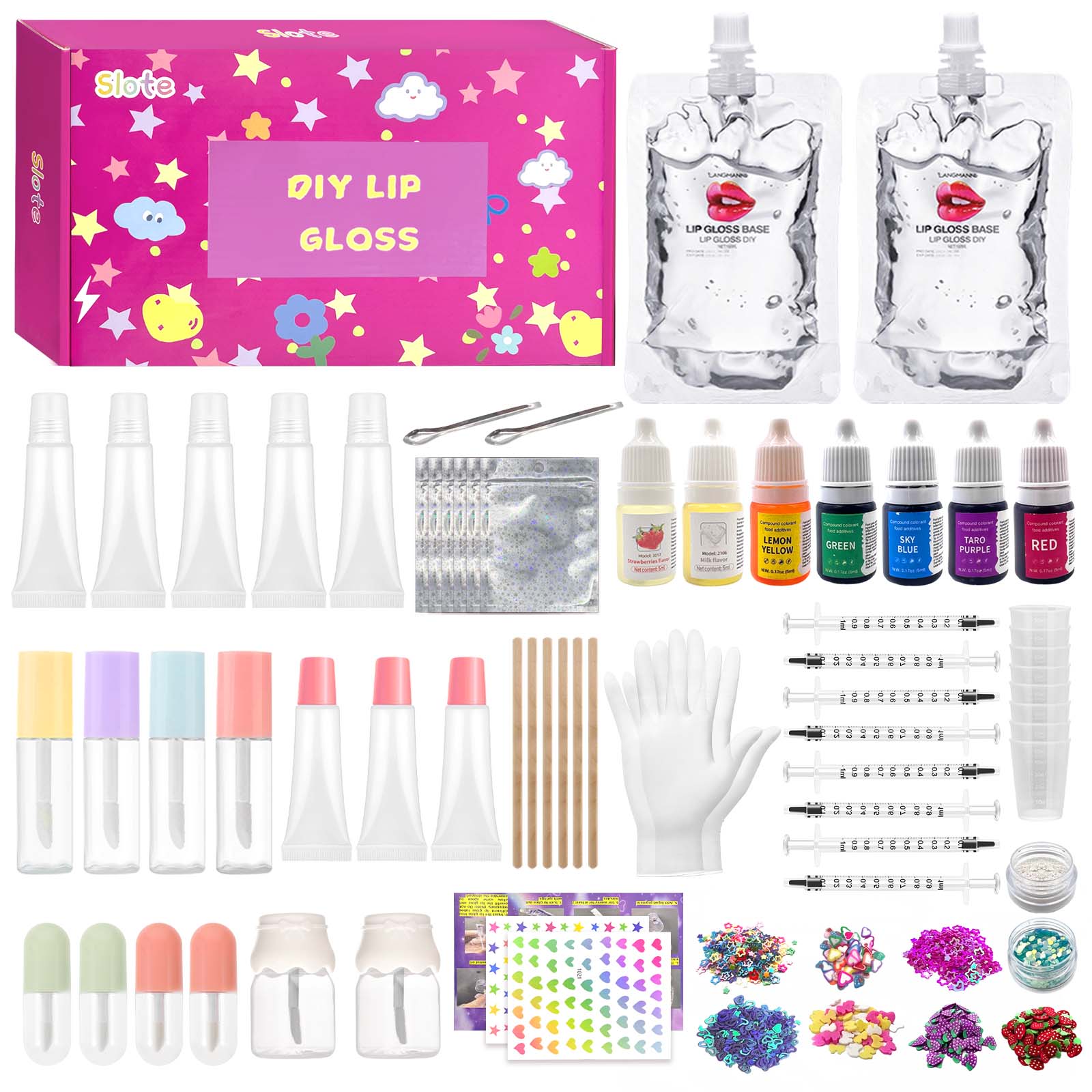 Lip Gloss Making Kit, 70PCS Diy Lip Gloss Kit, Beginner Lip Gloss Set, Make Your Own Lip Gloss Kit, Glitter Lip Gloss, Lip Gloss China Mainland
