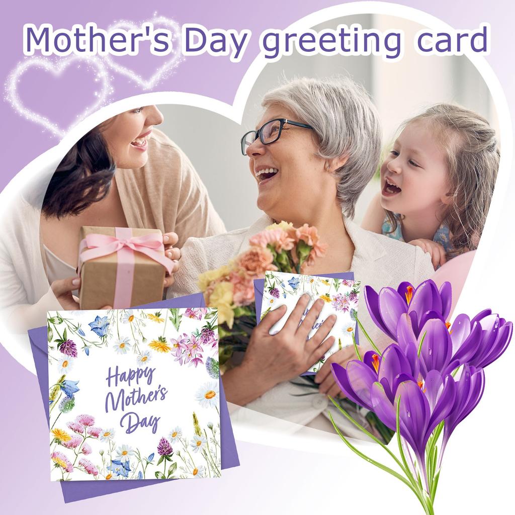 Mother's Day Flowers Holiday Cards, Birthday Gift Cards For Mother