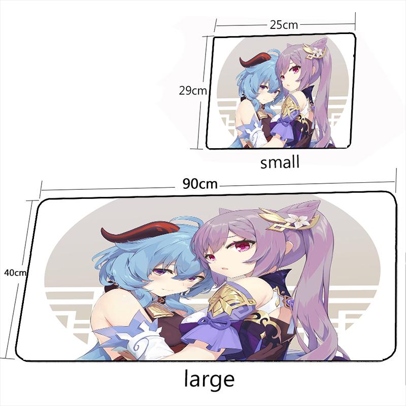 MRGLZY XXL Genshin Impact Ganyu Mouse Pad Gamer Anime Sexy Girl Large Desk Mat Computer Gaming Peripheral Accessories MousePads
