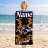 Personalized Name Ravens Pride Printed Beach Towel,a Quick-drying, Absorbent Mat Suitable for the Beach, Pool, Gym, and Travel Fans Gift 71