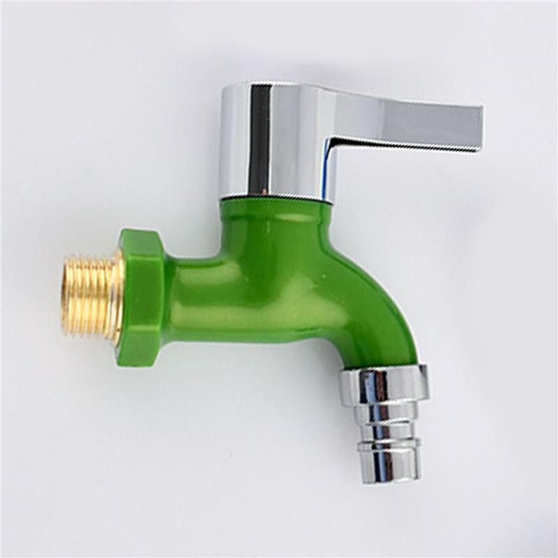 Hage Balkong Vannkran 1/2" Utvendig gjenger Veggmontert Vaskemaskin Kran Plast Vannslange Hurtigkobling