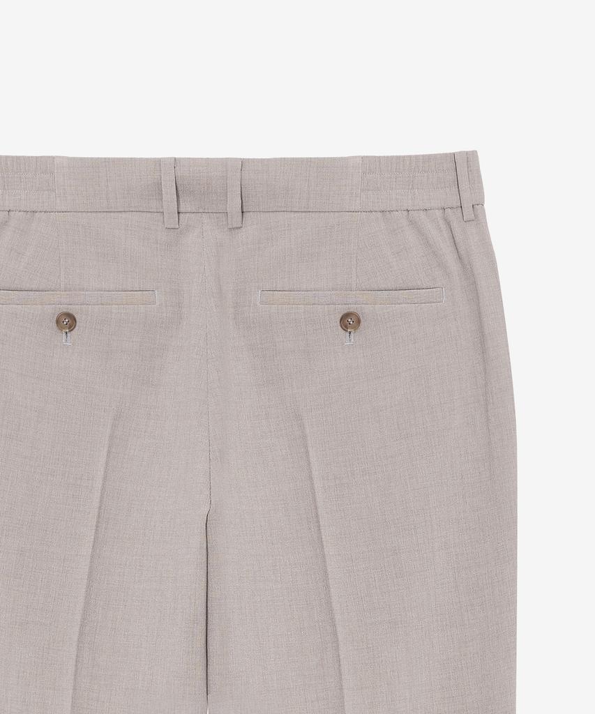 BASIC HOUSE Linen-Like Tapered Fit Slacks Beige Lzpt3104