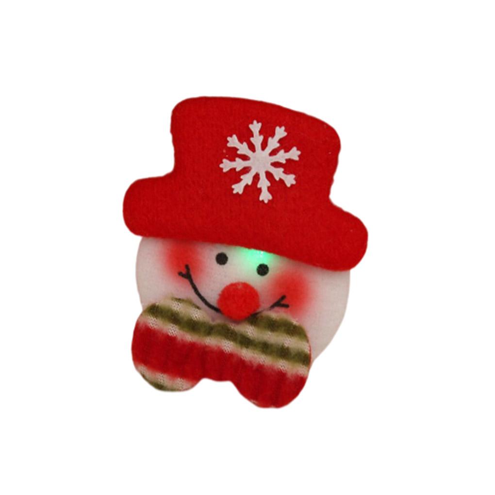 

Рождественская светящаяся брошь на батарейках Рождественская нагрудная булавка Украшение для вечеринки Праздничная атмосфера Нового года Декор для одежды type 2