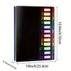1pc Colorful Label A4 Folder with Monthly Dividers - Document Organizer, suitable for schools, offices and homes - Color-coded