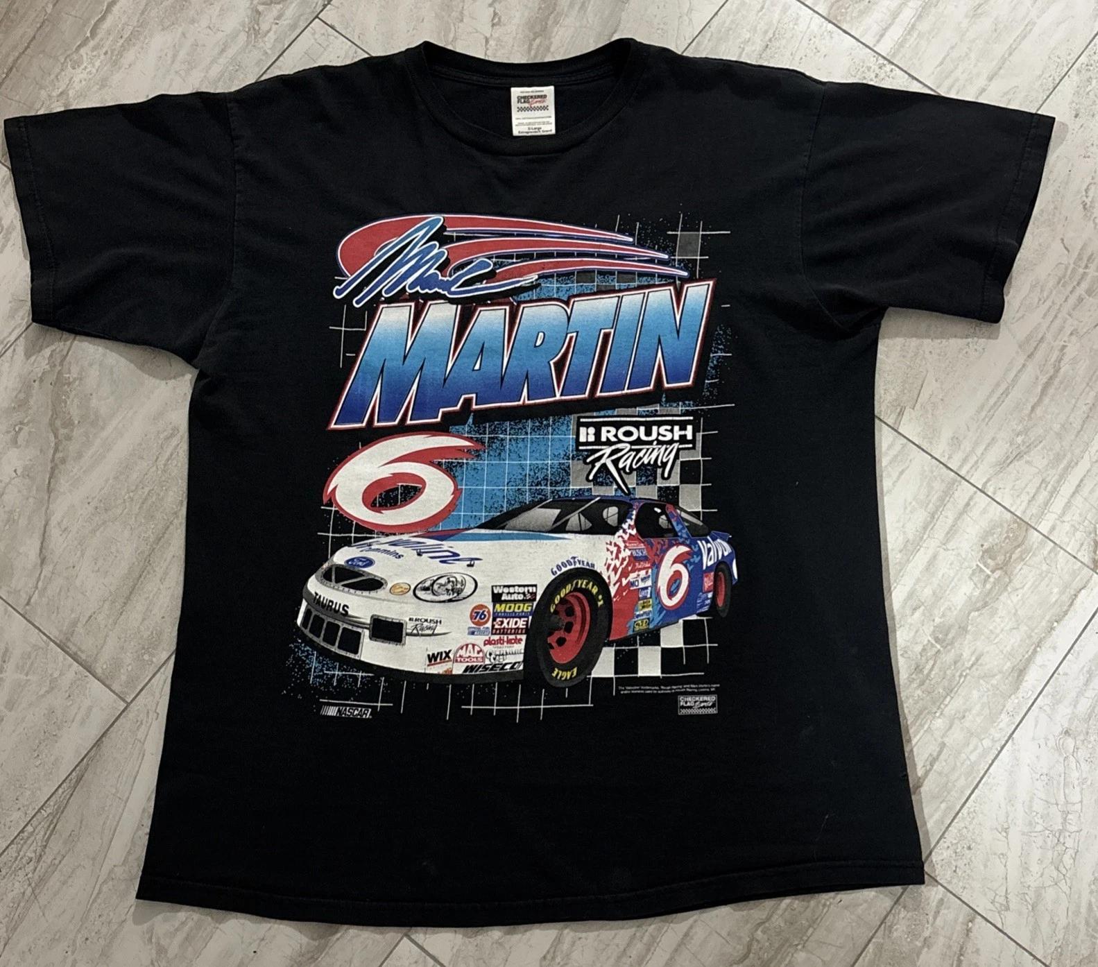 Vintage Nascar MARK MARTIN Valvoline T-Shirt Roush Racing Adult Large 90s M