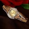 Yousheng Women Bracelet Watch Luxury Colorful Rhinestone Ethnic Style Elegant Round Vintage Ladies Girls Dress Wristwatch Fashion Jewelry Birthday