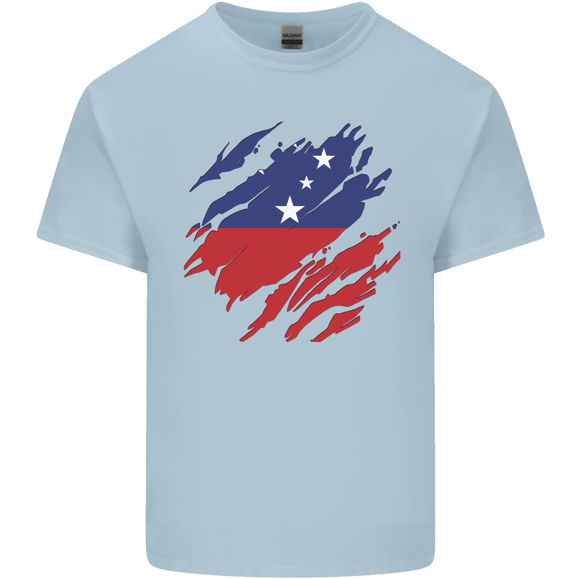 Torn Samoa Flag Samoan Day Football Unisexs Light Cotton TShirt S