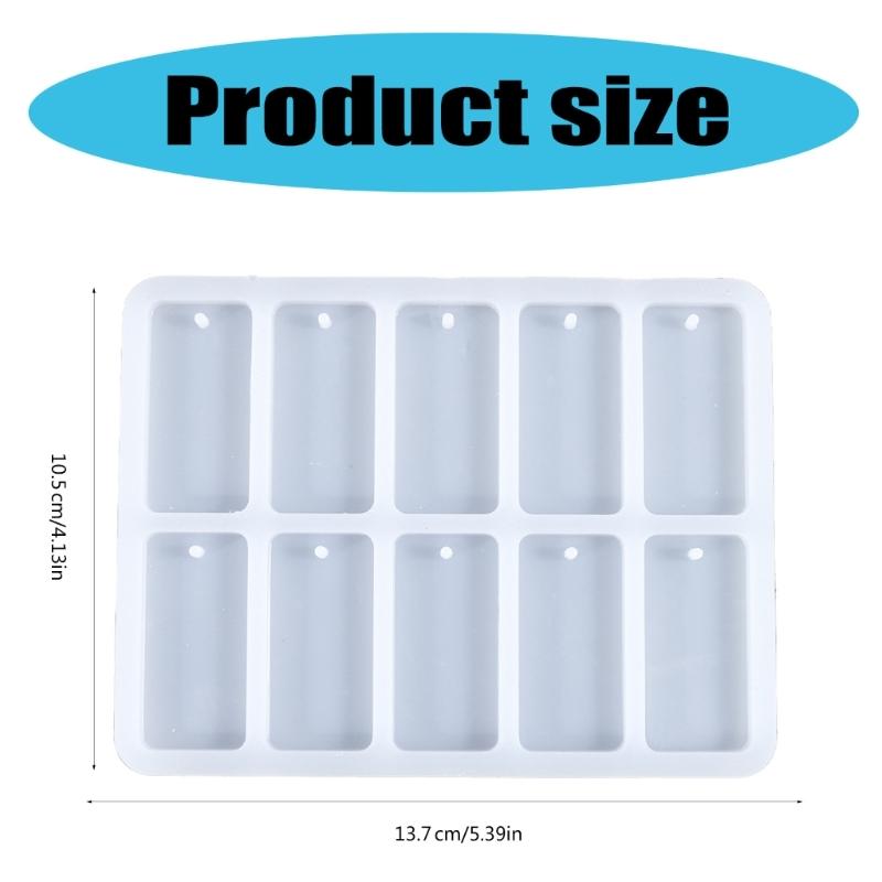 Multifuntional Jewelry Silicone Molds Pendant Moulds Silicone Texture for Resin Rectangular Earrings and Pendants