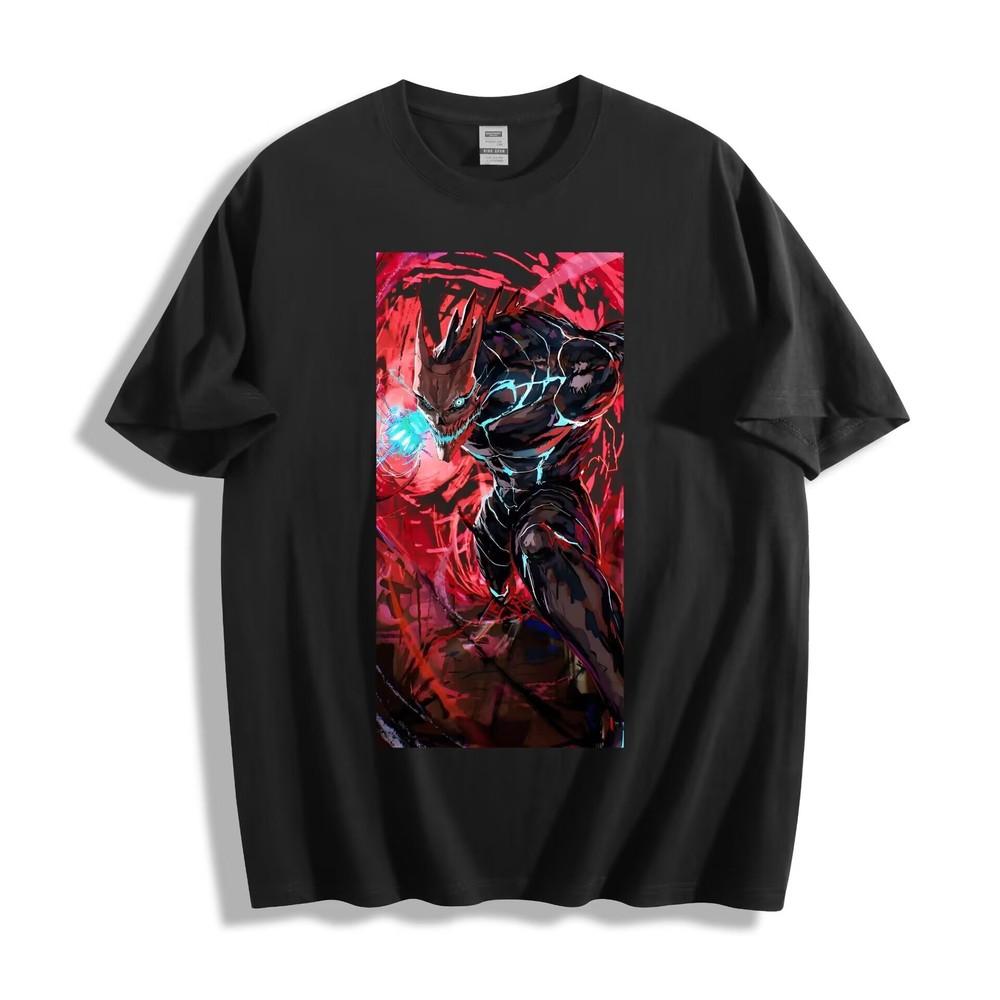 Kaiju No. 8 Fierce Kaiju T-Shirt - Dynamic Red and Black Design Unisex Tee