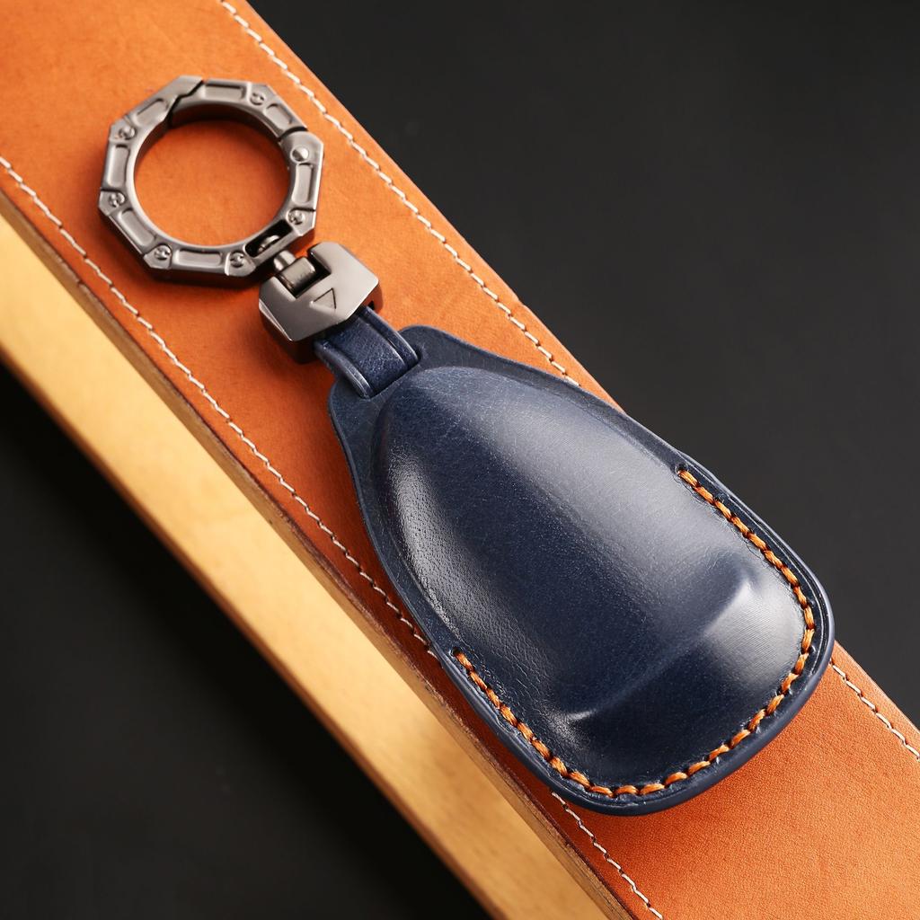 4 Botton Genuine Leather Auto Key Fob Remote Cover Case Fit For Wey Mocha Coffee 01 Tank 300 Tank300 Coffee01 Coffee1 Key Ring Auto Accessories