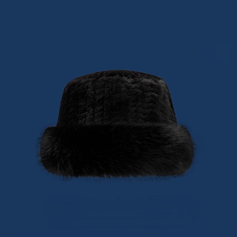 Удобная и теплая женская толстая плюшевая зимняя шапка, зимняя теплая шапка, модная зимняя чёрный