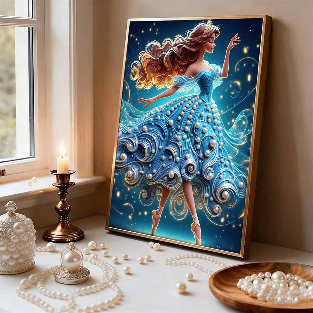 Disney Ballerina Princess Pearl Painting Is An Exquisite Pearl Decoration Craft It Is Not Only A Good Gift But Also Suitable As A Home Decoration