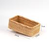 Ru Han Chinese Style Handwoven Rattan Rectangular Storage Basket