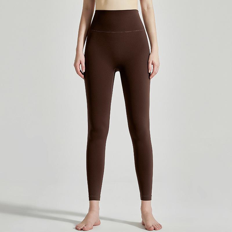 2025 Damen Cloud-Feel High-Waist Elastische Yogahose - Superweich, Hüftformend, Nude-Feel, Perfekt zum Laufen und für Sport
