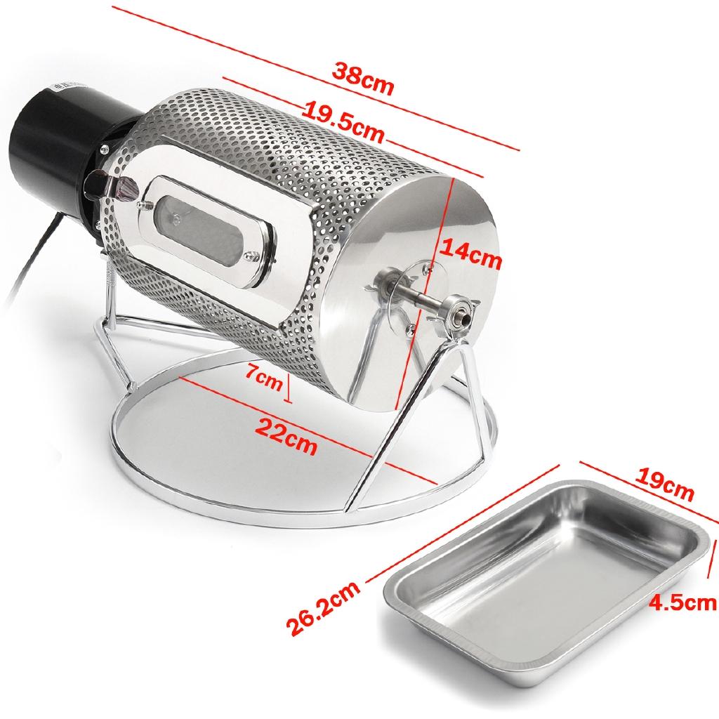 

AU 220V Бытовая кухонная машина для выпечки и жарки + поддон Электрическая кофемашина для обжарки кофейных зерен