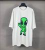 Summer New Trendy Brand Alien Smiley Face Printing Loose Short-sleeved T-shirt Men and Women Casual Versatile Plus Szie T-shirt