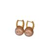 Elegant Pink Faux Pearl Earrings for Women – Trendy French Design with High-End Luxury Appeal