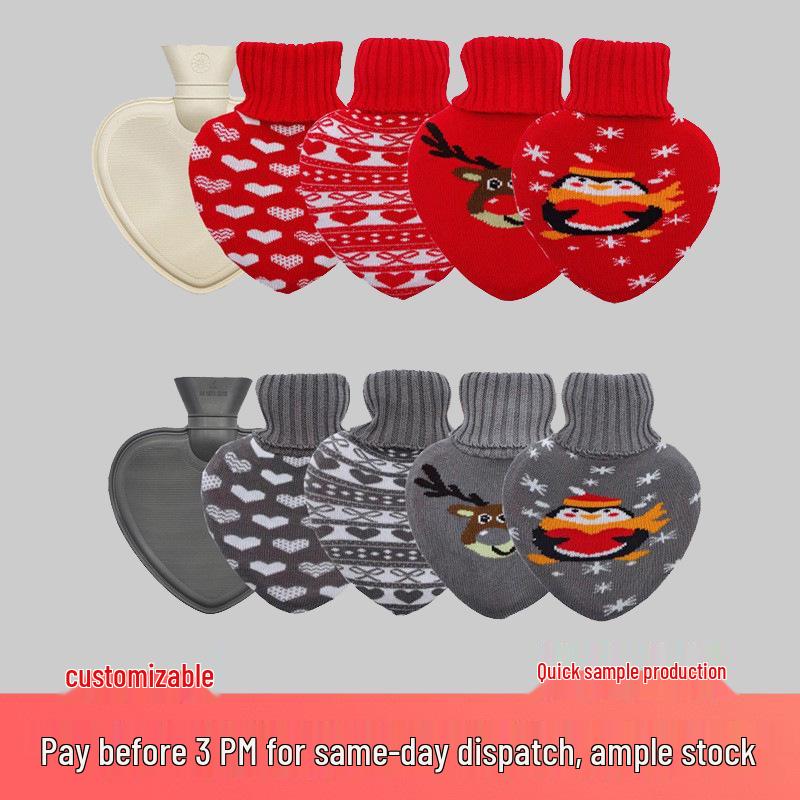 Explosion-Proof Hot Water Bottle: Rubber Design for Stomach and Feet, Long-Lasting Warmth