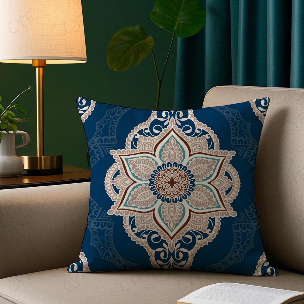 Badik Indonesien Batik Design Kissenbezug Milbenschutz Kissen Unsichtbarer Reißverschluss seidig kurzer Plüsch Sofakissenbezug