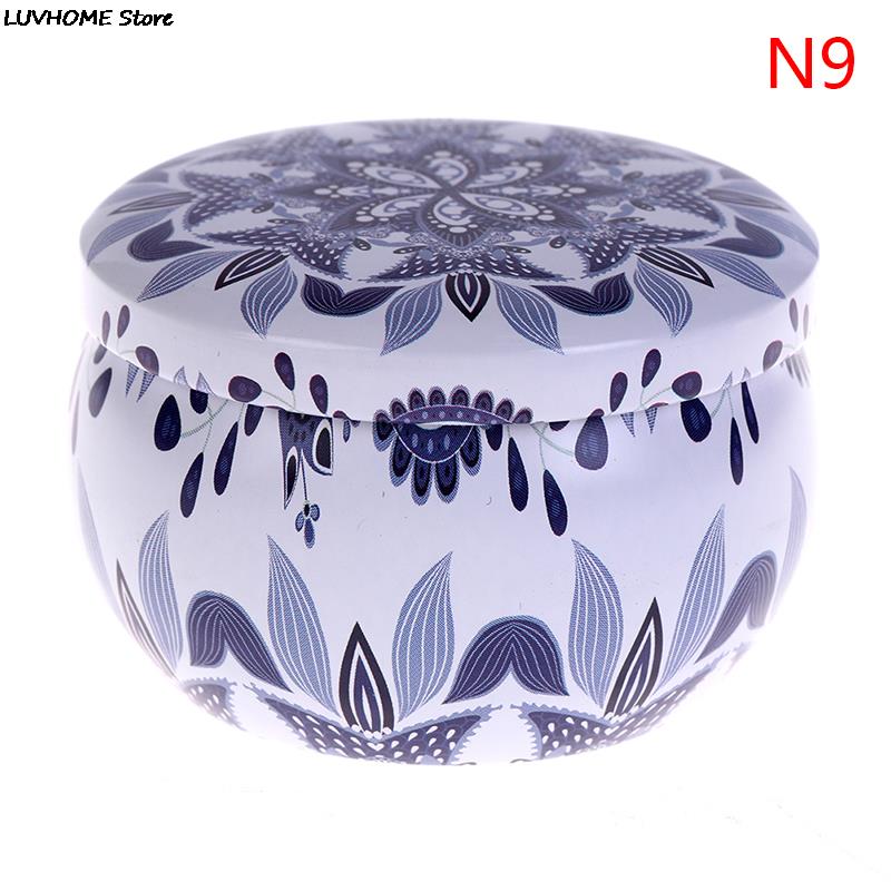 Retro Luxury Candle Jars Holder Storage Case Empty Tin Box Round Container with Lid Small Diy Candle Making Wedding Sweet Gifts