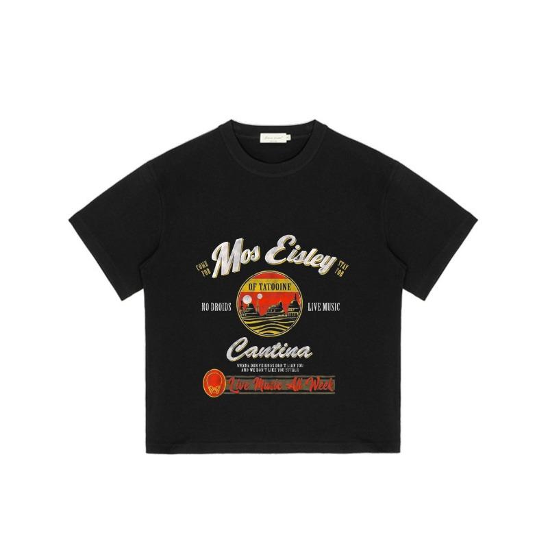 Black T Shirt Mos Eisley Cantina Star Wars Inspired Graphic Print for Casual Wear and Fan Apparel