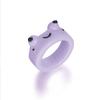 Anello in Resina a Forma di Rana Cartone Animato Bizzarro: Stile Carino e alla Moda per l'Indice o il Dito dell'Articolazione