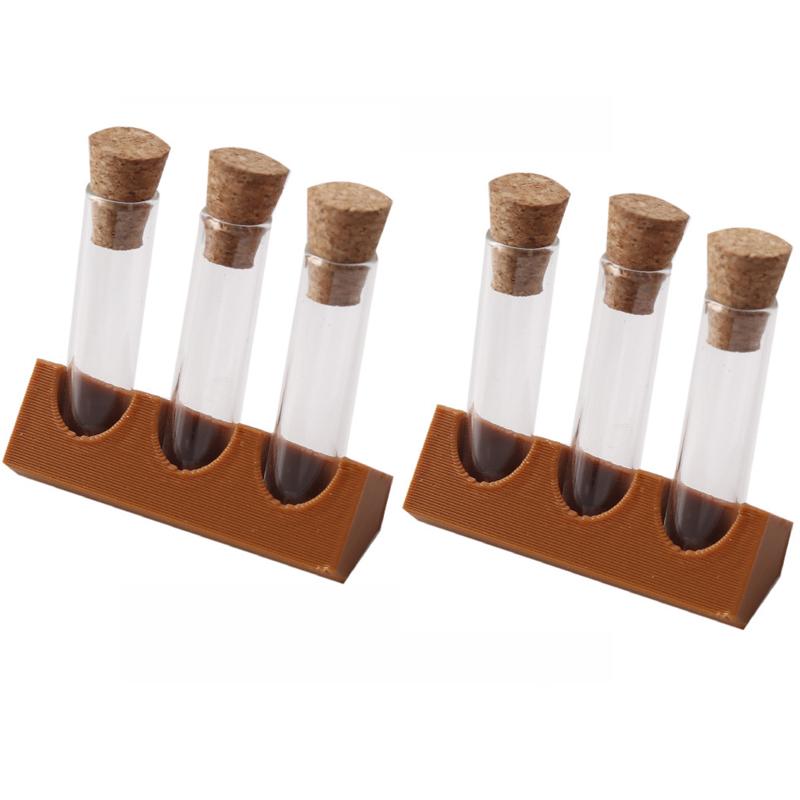 1/12 Dollhouse Miniature Glass Jar Test Tube Lab Kit, Child's Pretend Play Toy & Room Decor Accessory