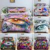 3D Blue Evil Eye Duvet Cover King Queen Size Psychedelic Magic Drawing Eyes Bedding Set Kids Teens Adults Polyester Quilt Cover Tool