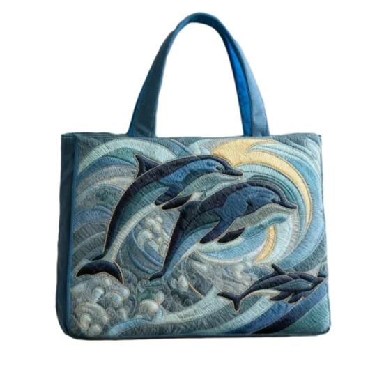 Retro Canvas Handbag Floral Women Purse Cute Animal Designs Tote Bag 14-Inch Laptop Compatible Commuter Tote for Shopping Weekend Outings