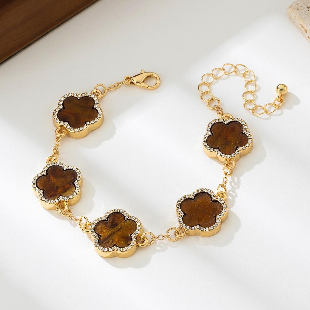 Stylish And Elegant Lucky Five-Petaled Flower Bracelet Female, Five-Leaf Flower