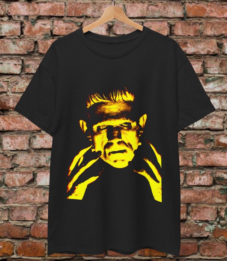 Frankenstein Boris Karloff Shirt Gothic Classic Monster Horror Movie Unisex Tee