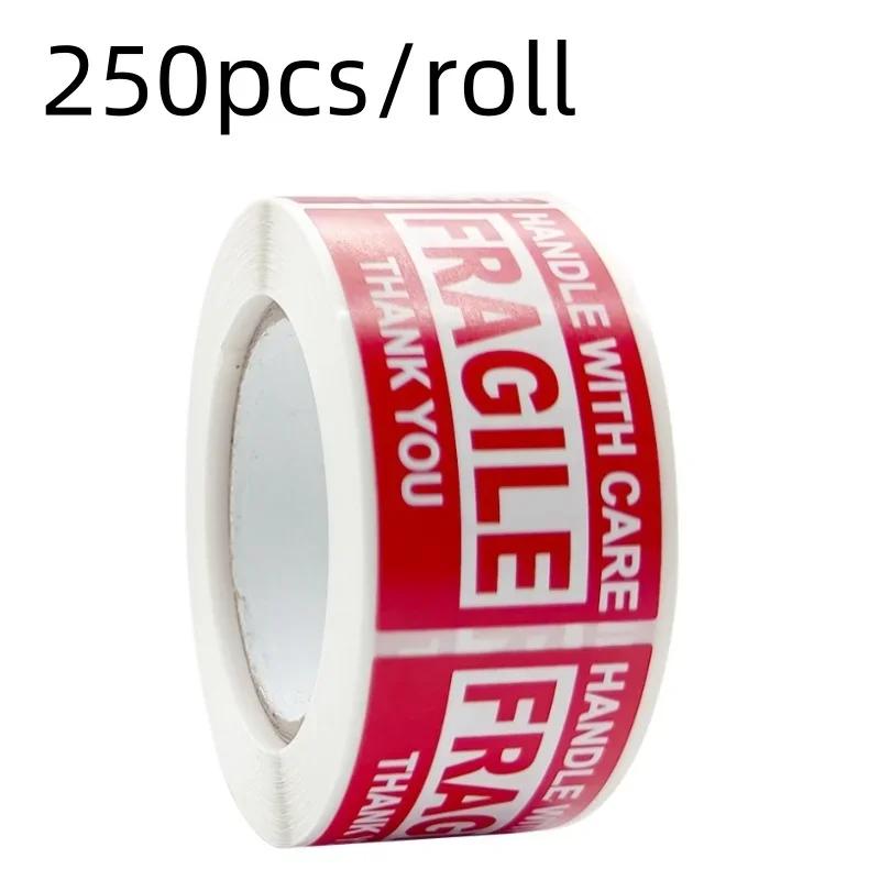 

250Pcs Fragile Warning Sticker Roll Handle With Care Keep Shipping Express Label Useful Tag D-250pcs roll