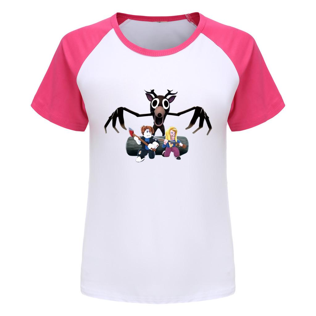 Kids Girls Boys 99 Nights In the Forest Print Raglan Short Sleeves T-Shirt