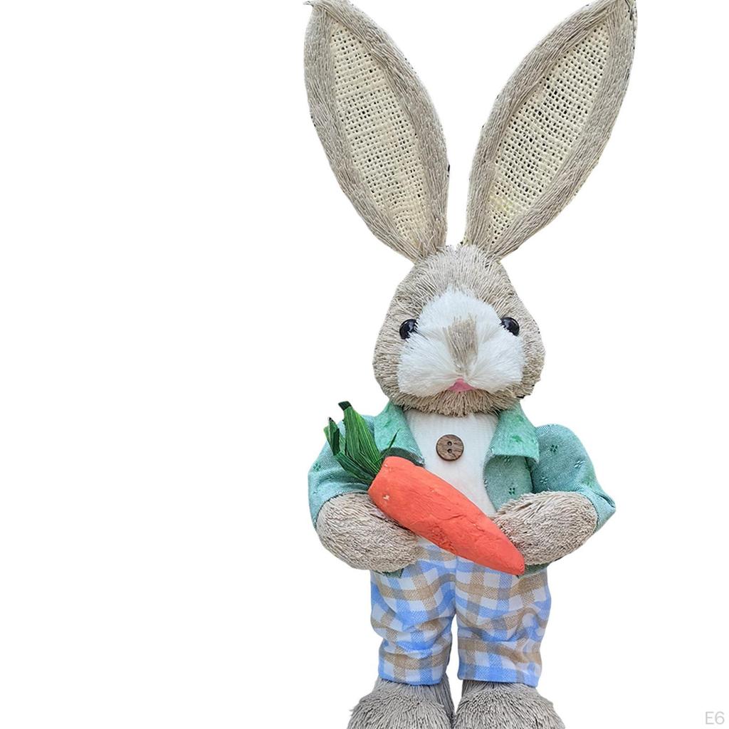 Easter Bunny Figurine Statue Cartoon Souvenir Party Decoration Handicraft 35cm for Garden