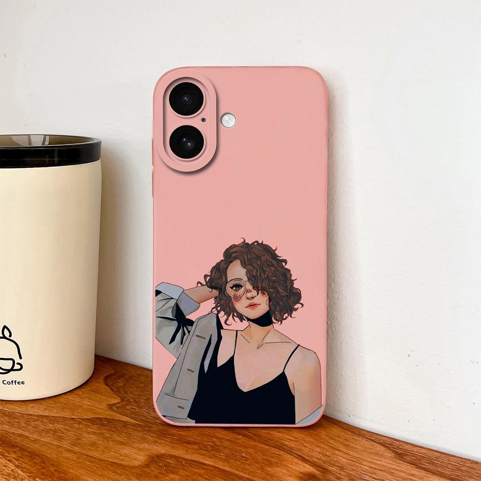 For iPhone 17 Pro Max / iPhone Air Phone Case Lovely Cartoon Liquid Silicone Full Coverage Anti Drop Bumper For iPhone17 Fundas