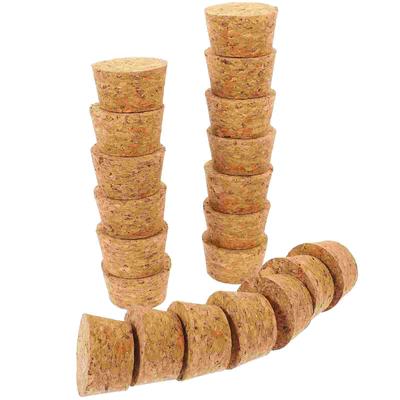 20 Pcs Glass Bottle Cork Corks for Crafts Wooden Stopper Beverages Aromatherapy Stoppers